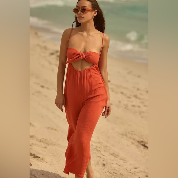 Anthropologie The Wrenley Bandeau & Suspender Wide-Leg Pants Set, Size XL - Picture 2 of 13